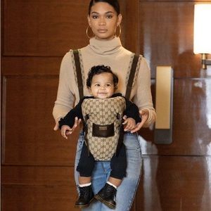 Very good used, Authentic Gucci baby carrier in signature monogram canvas.